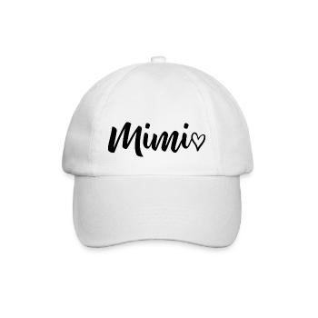 Mimi - gift grandma grandmother birthday - Baseball Cap - white/white - Front