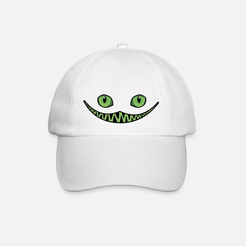 Halloween grinsen - Baseballkappe - Weiß/Weiß