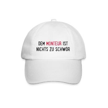monteur - Baseballkappe - Weiß/Weiß - Vorne