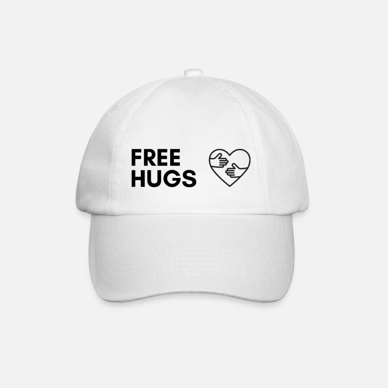 Free Hugs - Baseball Cap - white/white