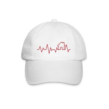 Hausbau puls gift client - Baseball Cap - white/white - Front
