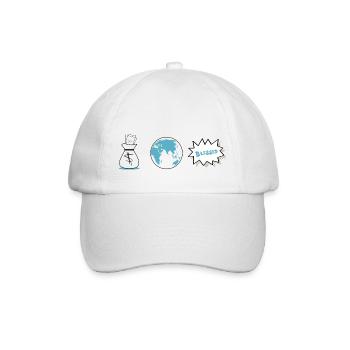 MONEY I EARTH I BLESSED - iced blue - Baseballkappe - Weiß/Weiß - Vorne