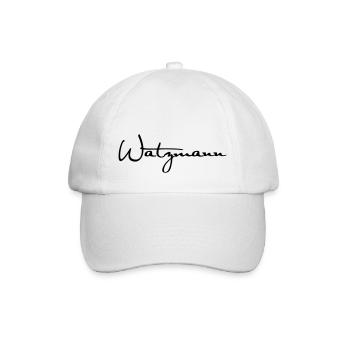 Watzmann lettering in black - Baseball Cap - white/white - Front
