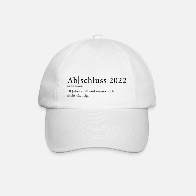 Abschluss 2022 Motto - Baseballkappe - Weiß/Weiß