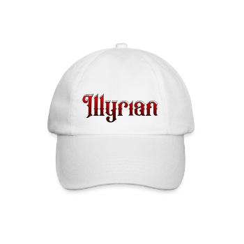 Illyrian/Albaner Design - Baseballkappe - Weiß/Weiß - Vorne