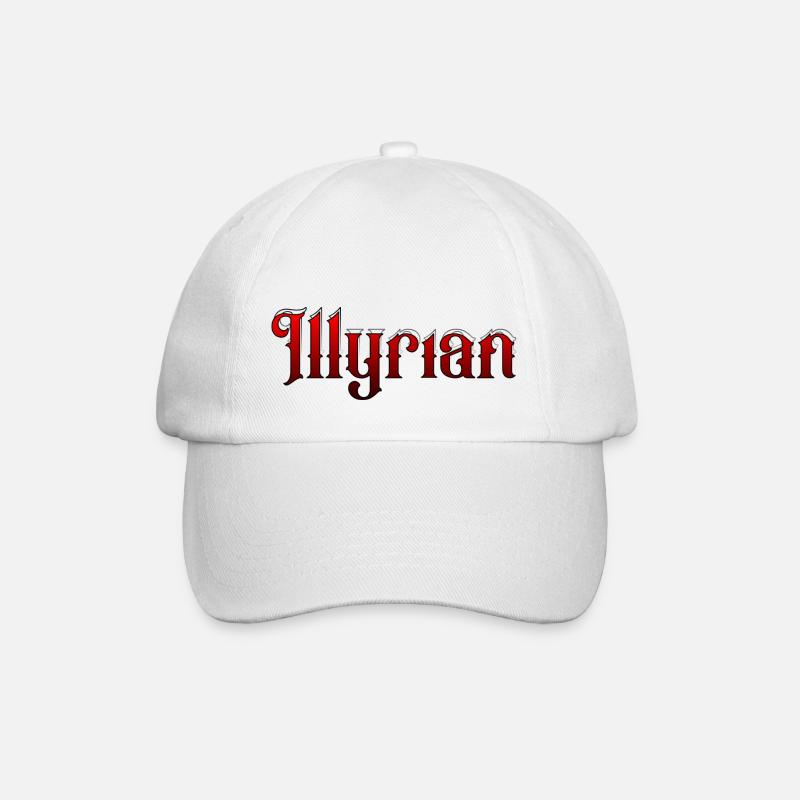 Illyrian/Albaner Design - Baseballkappe - Weiß/Weiß