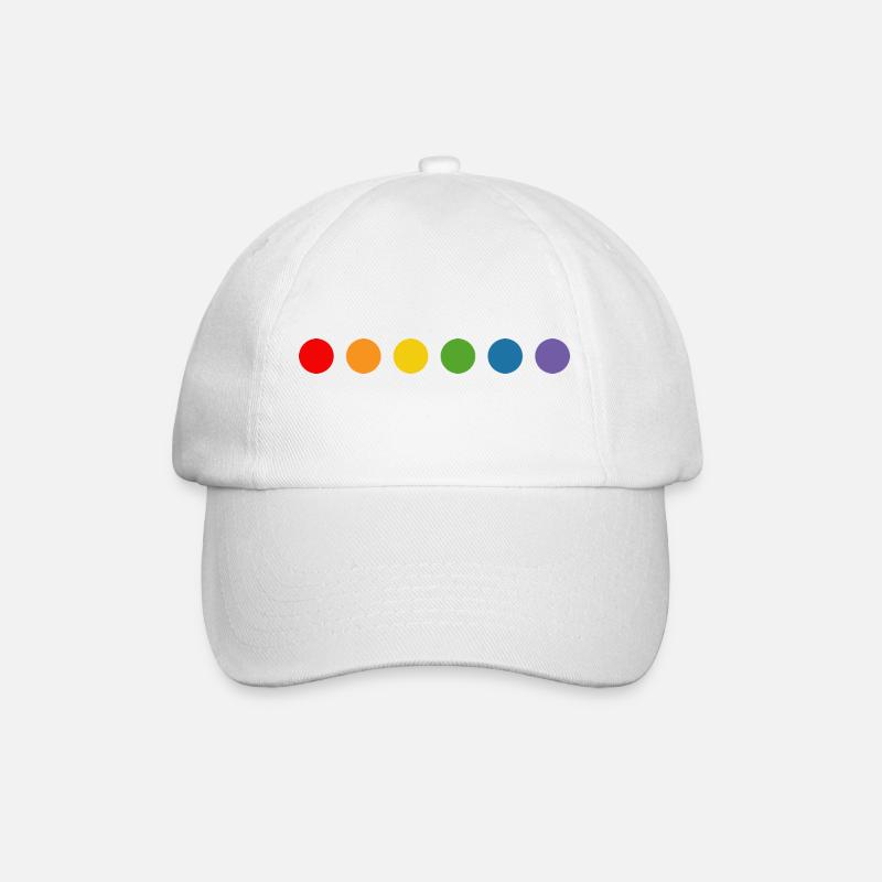 boules arc-en-ciel LGBT lgbtqi queer lgbt csd tshirt - Casquette classique - blanc/blanc