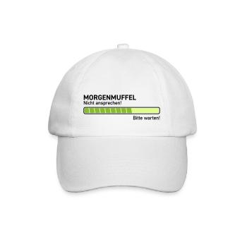 Morgenmuffel nicht ansprechen ausschlafen zu früh - Baseballkappe - Weiß/Weiß - Vorne