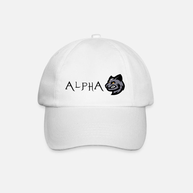 Wolf Wolf Alpha - Baseball Cap - white/white