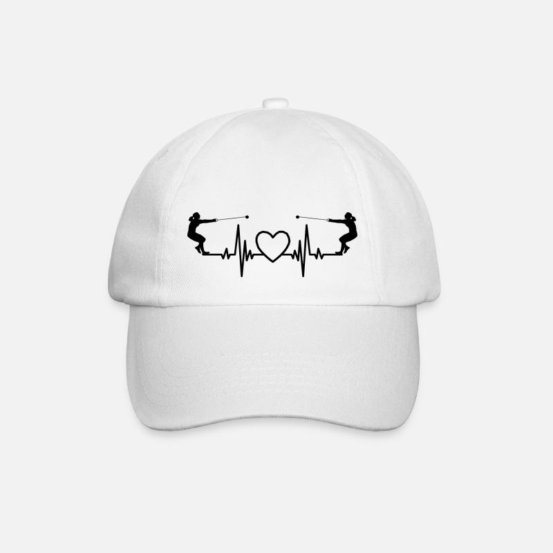 Hammer Throw Heartbeat Lancer de marteau Lancer de marteau - Casquette classique - blanc/blanc