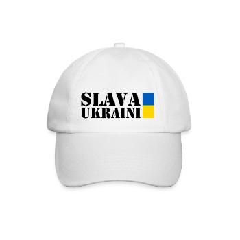 Slava ukraini - Baseball Cap - white/white - Front