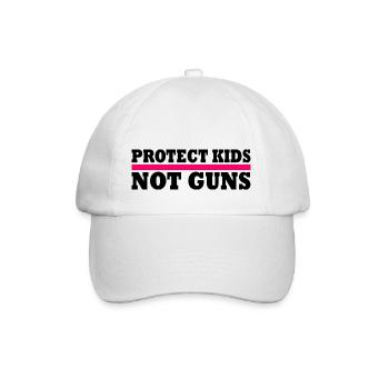 protect kids not guns - Baseballkappe - Weiß/Weiß - Vorne