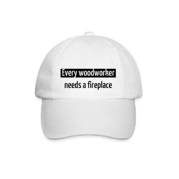 logging present idea safety helmet birthday gift - Baseballkappe - Weiß/Weiß - Vorne