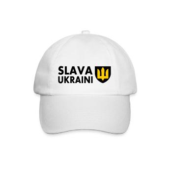 Slava ukraini - Baseballkappe - Weiß/Weiß - Vorne