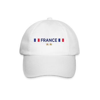 France Football Maillot de foot Drapeau Français - Casquette classique - blanc/blanc - Devant