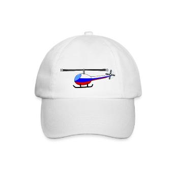 Helicopter Russia Flag Children - Baseball Cap - white/white - Front