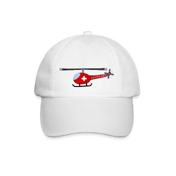 Helicopter Switzerland Flag Children - Baseball Cap - white/white - Front