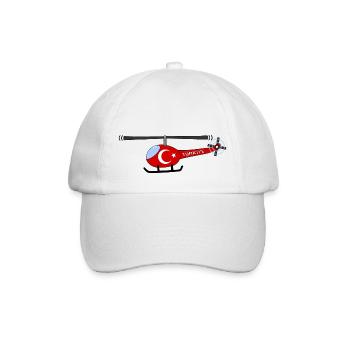 Hélicoptère Türkiye Flag Enfants - Casquette classique - blanc/blanc - Devant