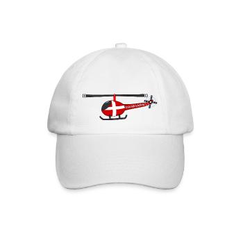 Helicopter Denmark Flag Children - Baseball Cap - white/white - Front