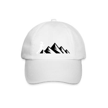 Marathon Triathlon Running Jogging Biking Cycling - Baseball Cap - white/white - Front