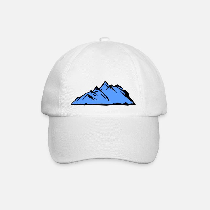 berge - Baseballkappe - Weiß/Weiß