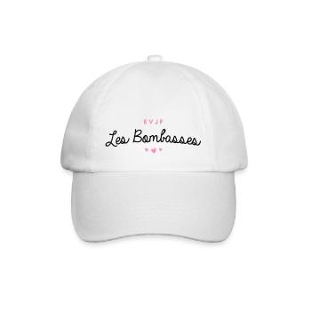 T-shirt EVJF "Les Bombasses" - Casquette classique - blanc/blanc - Devant