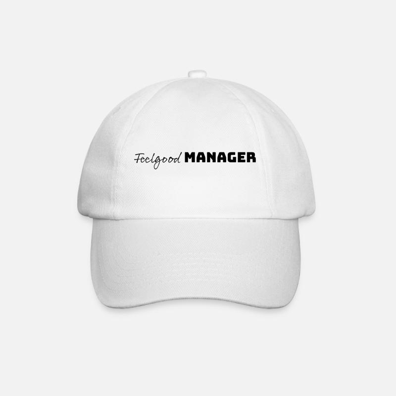 Design Feelgood Manager schwarz - Baseballkappe - Weiß/Weiß