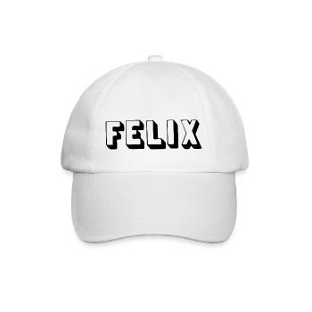 Name - Felix - Baseball Cap - white/white - Front