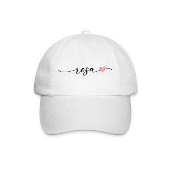 Pink Name Calligraphy Font - Baseball Cap - white/white - Front