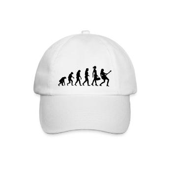Evolution Gitarristin - Baseballkappe - Weiß/Weiß - Vorne