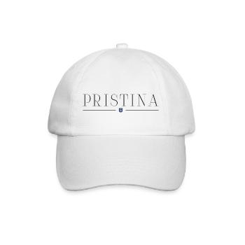 Pristina, Kosovo Stil Design T-Shirt - Baseballkappe - Weiß/Weiß - Vorne
