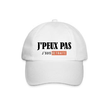 I Can't Humor T-Shirt I'm Retired - Baseball Cap - white/white - Front
