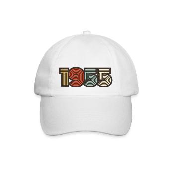 1955 retro vintage - Baseball Cap - white/white - Front