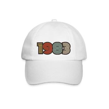 1983 rétro vintage - Casquette classique - blanc/blanc - Devant