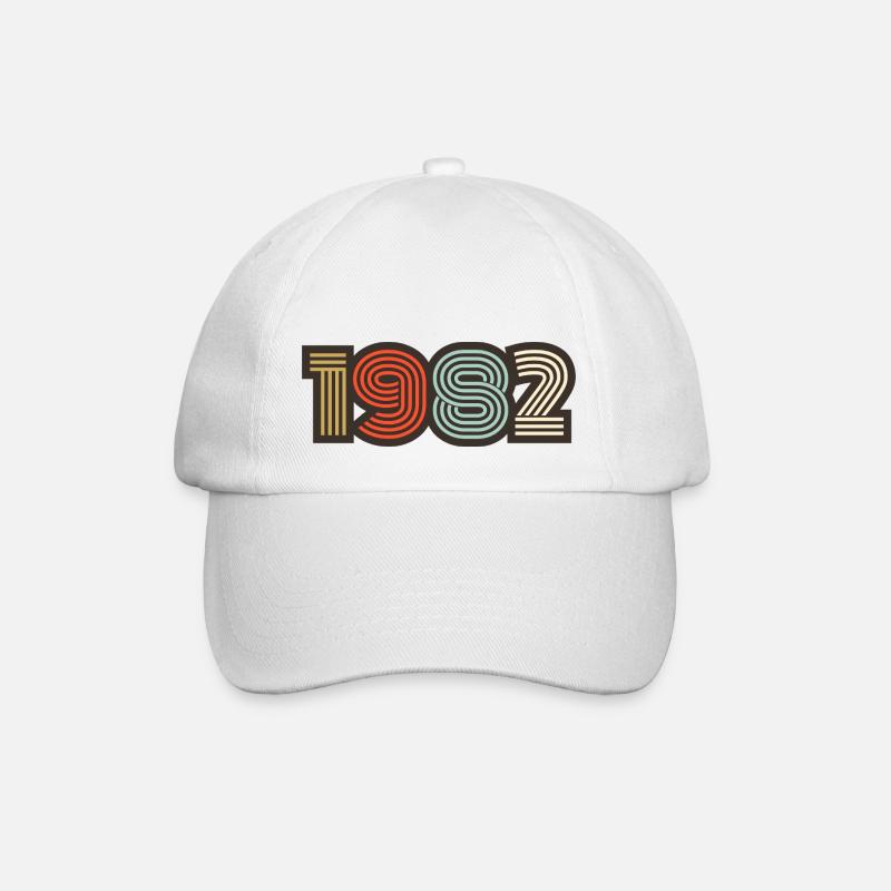 1982 retro vintage - Baseball Cap - white/white