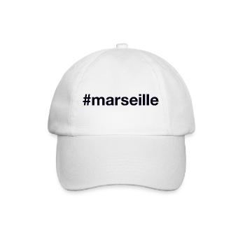 MARSEILLE Hashtag - Casquette classique - blanc/blanc - Devant