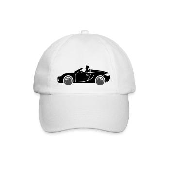 Car Sports Car Convertible - Baseball Cap - white/white - Front