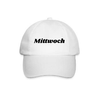 Mittwoch Schriftzug - Baseballkappe - Weiß/Weiß - Vorne