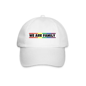We are Family - Rainbow&Pride - Baseballkappe - Weiß/Weiß - Vorne