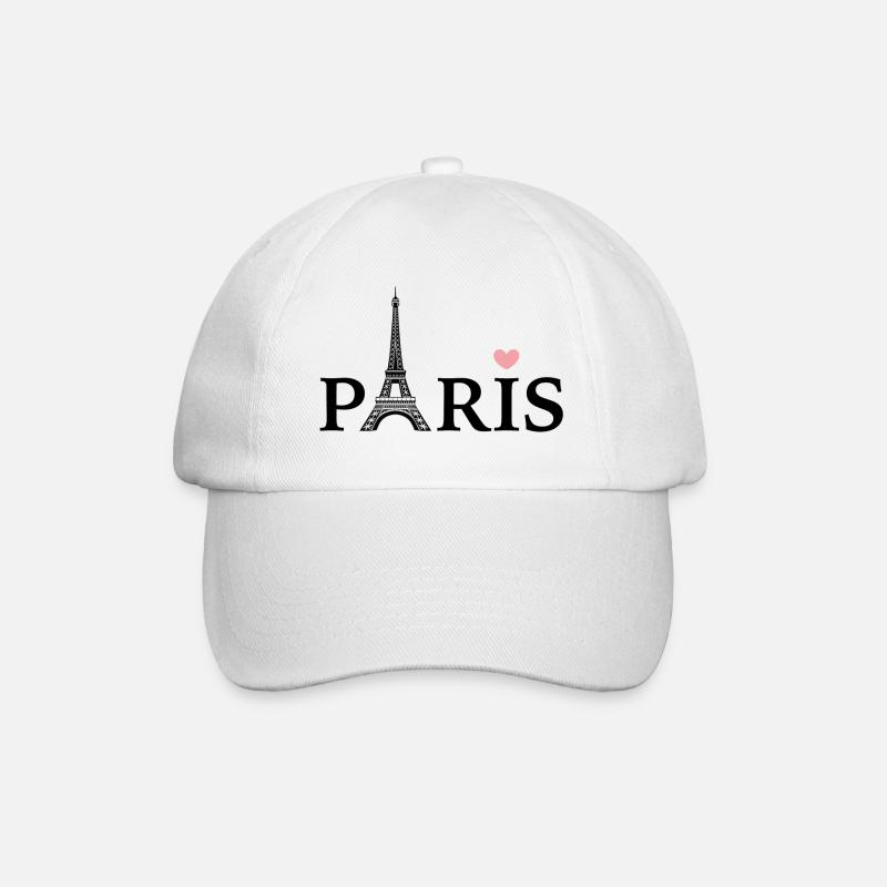 Paris - Baseballkappe - Weiß/Weiß