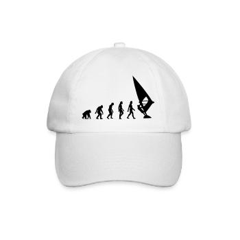 Die Evolution von Windsurfing - Baseballkappe - Weiß/Weiß - Vorne