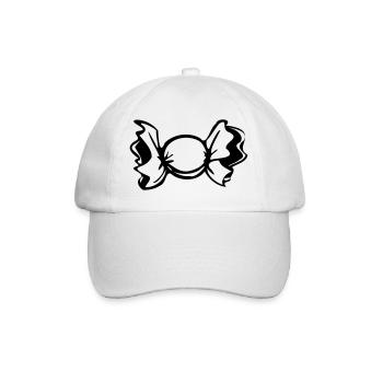 Bonbon Design klassisch - Baseballkappe - Weiß/Weiß - Vorne