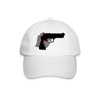 Gun - Baseball Cap - white/white - Front