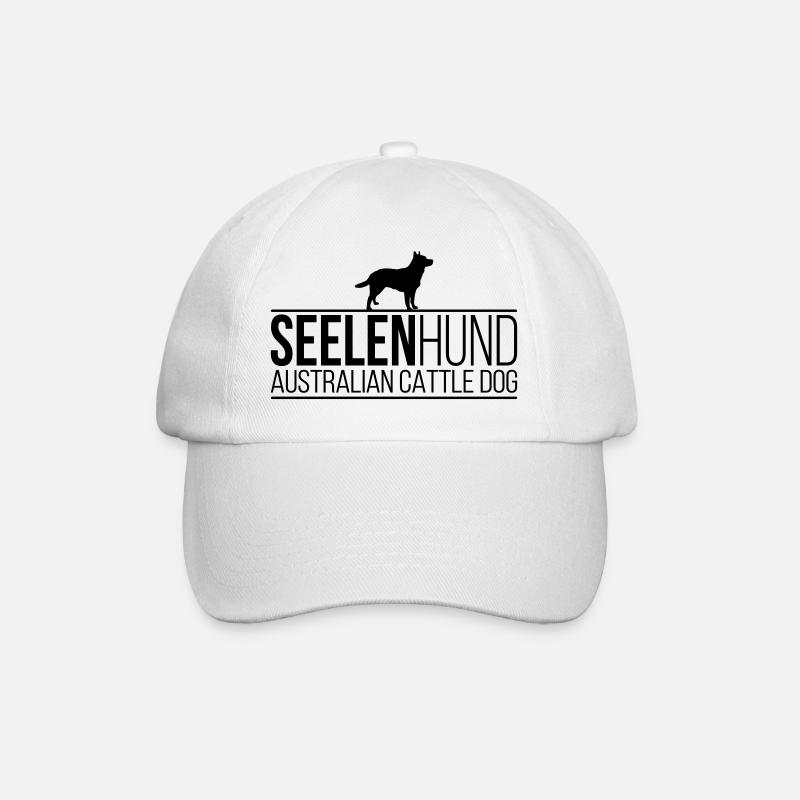SEELENHUND Australian Cattle Dog Hunde Wilsigns - Baseballkappe - Weiß/Weiß