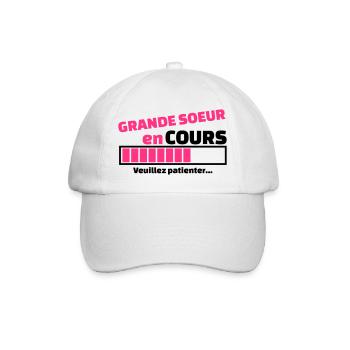 grande soeur en cours - Casquette classique - blanc/blanc - Devant