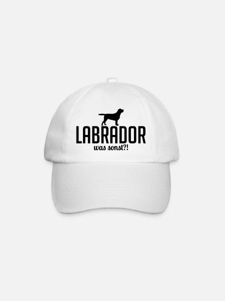 LABRADOR was sonst Hundespruch Wilsigns Hunde - Baseballkappe - Weiß/Weiß