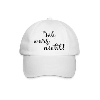 Ich wars nicht - Baseballkappe - Weiß/Weiß - Vorne
