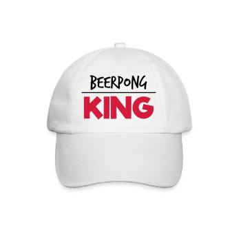Beerpong King - Baseballkappe - Weiß/Weiß - Vorne