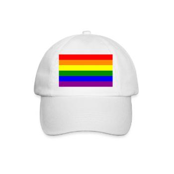gay flag - Baseballkappe - Weiß/Weiß - Vorne