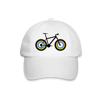 T-shirt gift idea Christmas Funny bike - Baseball Cap - white/white - Front